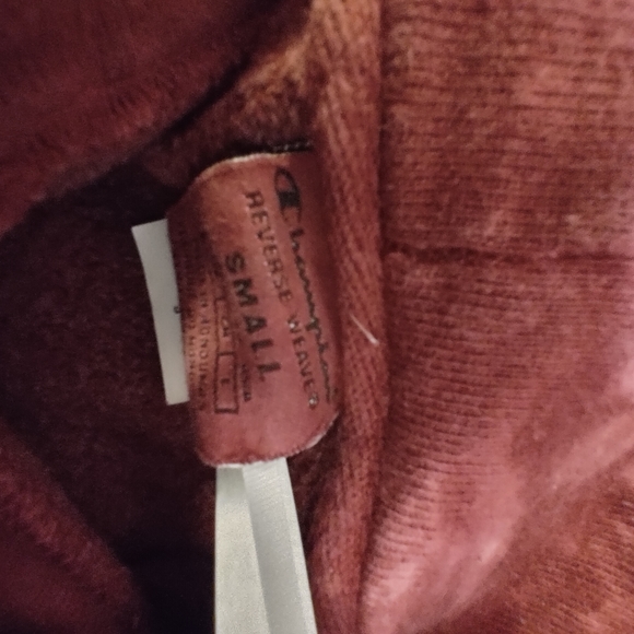 Champion Reverse Weave Tie Dye Red Sweatshirt Pullover Size Small - Picture 10 of 11